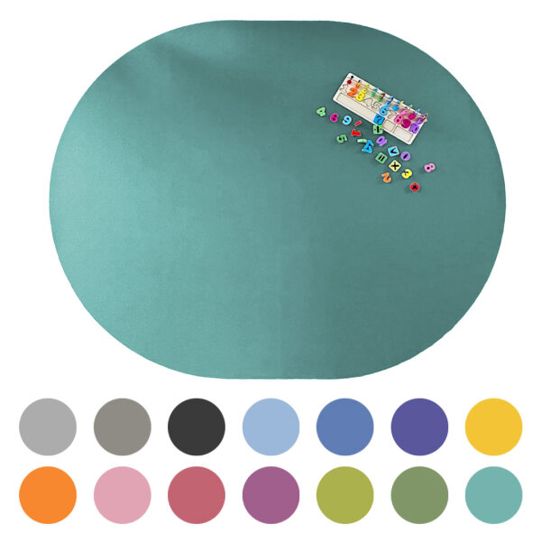 ECO Krabbelmatte Oval Krabbelbahn 160x200cm Petrol