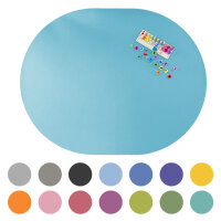 ECO Krabbelmatte Oval Krabbelbahn 160x200cm Hellblau