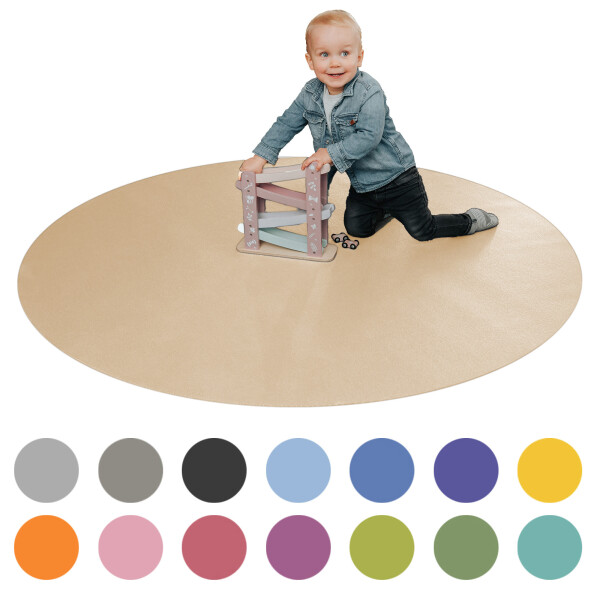 ECO Krabbelmatte Zauberkugel Rund Sand / Beige 160cm