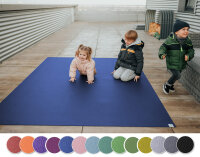 ECO Krabbelmatte Outdoor Blumenwiese Blau 120x120cm